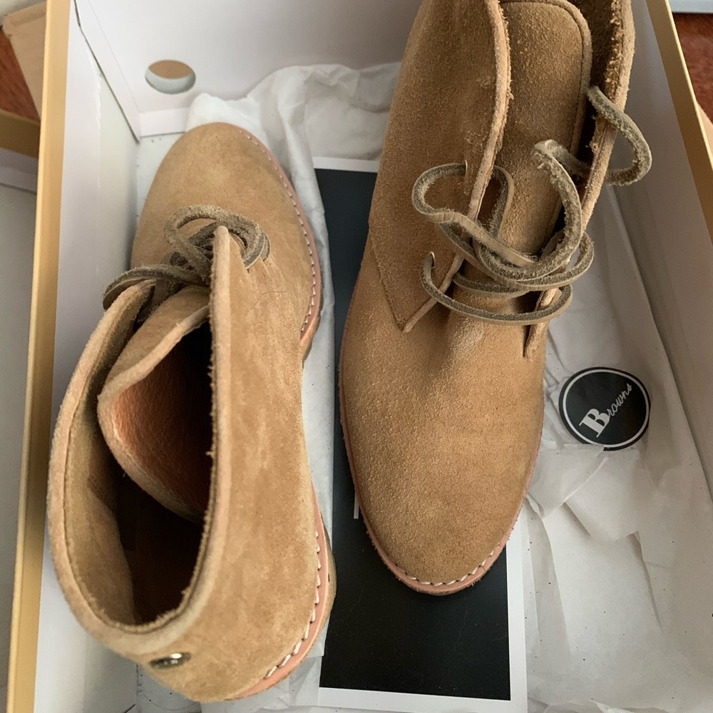 Coach wedge suede boots